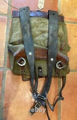 A WW2 German Army Tornister Affe Rucksack. 1939 dated. Combat used