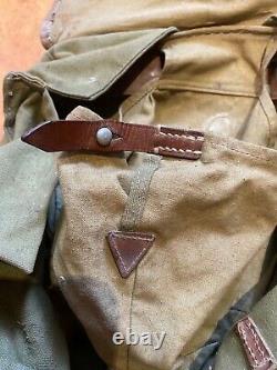 A WW2 German Army Tornister Affe Rucksack. 1939 dated. Combat used