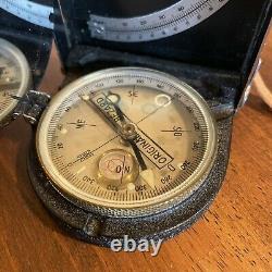 ANTIQUE German WW2 ARMY MILITARY FIELD BEZARD COMPASS W CASE And Manual