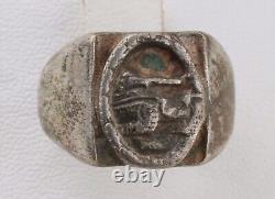 ARMORED Force TANK Ring WW2 Military maneuvers WWII Panzer GERMAN Jewelry ARMY