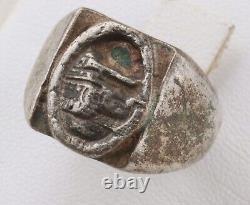 ARMORED Force TANK Ring WW2 Military maneuvers WWII Panzer GERMAN Jewelry ARMY