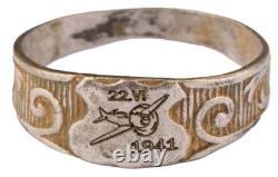 Air force 22. VI. 1941 Fighter WW2 German ring WWII Germany Army Wehrmacht Horror