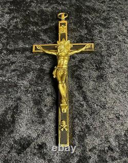 Antique 1940 German Military War Officer Crucifix WWII Army Pectoral Cross Relic