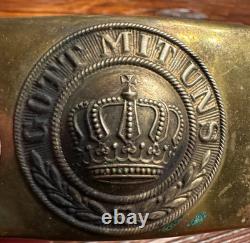 Antique Military German Army Prussian Belt Buckle Gott Mit Uns Motto WWII