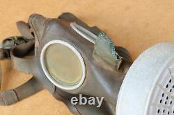 Antique Vintage WW2 WWII German Army Military Gas Mask Respiratop with Stamps