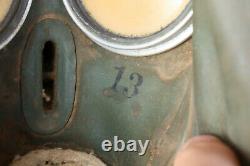 Antique Vintage WW2 WWII German Army Military Gas Mask Respiratop with Stamps