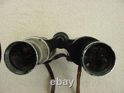 Antique collectible ww1 german army military binoculars 8x38 schutz & kassel