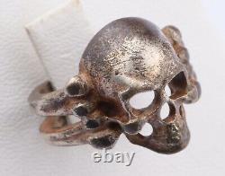 Army Skull Bones Ring For Men Goth WW2 German Pendant WWII Battleship NAVY Krieg