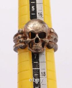 Army Skull Bones Ring For Men Goth WW2 German Pendant WWII Battleship NAVY Krieg