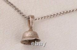 Army WW2 German Stahlhelm WWII Pendant 800 Stamped Silver Helmet Chain 925 Card