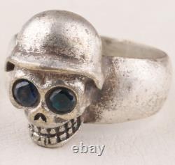Army war art Military Ring Skull in german helmet WW2 Smile WWII ww1 WWI Style