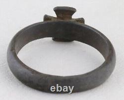 Army ww2 GERMAN Ring STERLING Silver IRON Cross WWII ww1 WWI 1914 GERMANY Trench