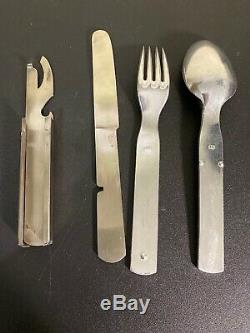 Authentic German army cutlery 4 Piece Set Eating Utensils WW2. Fast SHIPPING