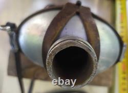 Authentic WWII German Army Aluminum Canteen Stamped RFI 39 Leather Strap