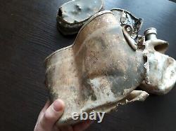 Battle Damaged Field Flask Mess Tin Cup M31 Wehrmacht German Army WW2 WWII Relic