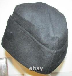 Black wool German Army/Heer (enlisted) Side Cap