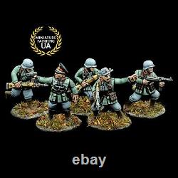 Bolt Action Axis WWII 28mm Wargame German Army Elite Infantry Painted Squad