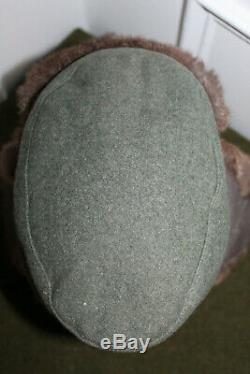 Choice Original WW2 German Army Cold Weather Brown Rabbit's Fur Field Hat