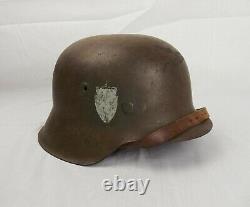 Circa WW2 German Made Norwegian M42 Helmet