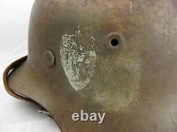 Circa WW2 German Made Norwegian M42 Helmet