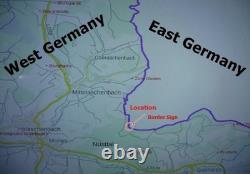 Cold War East German DDR Border Marker / Sign Fulda Gap 11th ACR 1975 Original