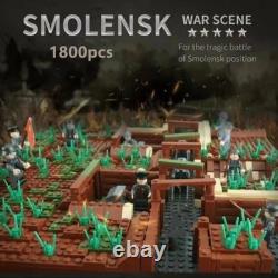 Compatible Building Blocks WWII German Army Trench Battle Scene 1800pcs