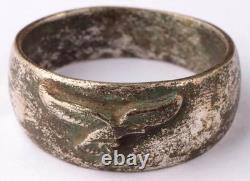 Corkscrew WW2 German air force ring WWII Luftwaffe trench art Germany Army Wehrm