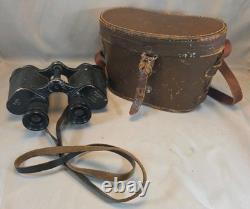 Dienstglas H/6400 WWII German Army 6x30 Binoculars beh KF with Case