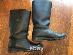 Early West German Army Bundeswehr/BGS Jack Boots Similar To WW2 Size 43 USA 9.5