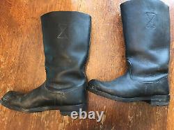 Early West German Army Bundeswehr/BGS Jack Boots Similar To WW2 Size 43 USA 9.5