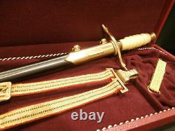 East German Army General Dagger Complete! Unissued In Case