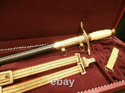 East German Army General Dagger Complete! Unissued In Case