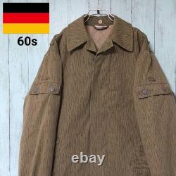 East German Army Raindrop Camo Field Jacket Military Blue Vintage WWII Style