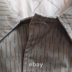 East German Army Raindrop Camo Field Jacket Military Blue Vintage WWII Style