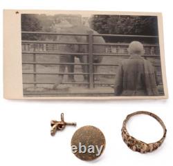 Elephant WW2 German 1943 ring WWII Photo Gun pendant DAK Button Germany Army