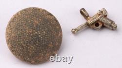 Elephant WW2 German 1943 ring WWII Photo Gun pendant DAK Button Germany Army