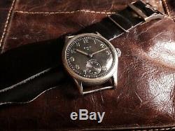 Era Dh Rare! Swiss Wrist Watch For German Army Ww2 Ww II For Men 15 Jewels 1940s