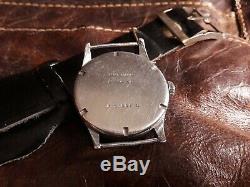 Era Dh Rare! Swiss Wrist Watch For German Army Ww2 Ww II For Men 15 Jewels 1940s