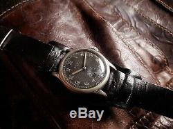 Era Dh Rare! Swiss Wrist Watch For German Army Ww2 Ww II For Men 15 Jewels 1940s