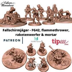 Eskice Miniatures WW2 German Fallschirmjäger Army Bolt Action WWII 15mm 20 28mm