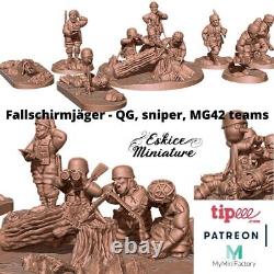 Eskice Miniatures WW2 German Fallschirmjäger Army Bolt Action WWII 15mm 20 28mm