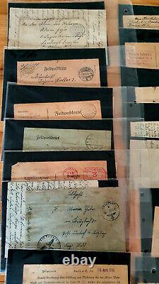 Estate collection 80+ German Fieldpost Letters & Postcards 1912 51 WW1 WW2 WK1