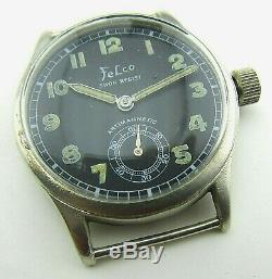 FELCO DH Wristwatch German Army Wehrmacht of period WWII. Military. Cal. 1130