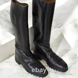 GENUINE JACK BOOTS WW2 GERMAN ARMY LUFT OFFICERS Black Leather Old Continental