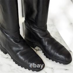 GENUINE JACK BOOTS WW2 GERMAN ARMY LUFT OFFICERS Black Leather Old Continental