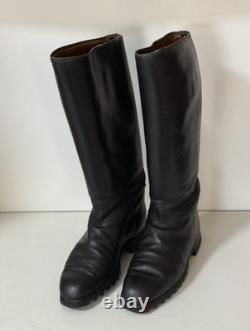GENUINE JACK BOOTS WW2 GERMAN ARMY LUFT OFFICERS Black Leather Old Continental