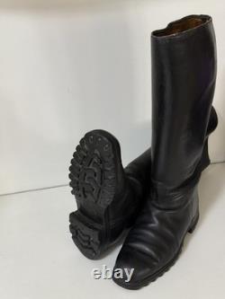 GENUINE JACK BOOTS WW2 GERMAN ARMY LUFT OFFICERS Black Leather Old Continental