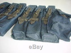 GERMAN ARMY LUFTWAFFE WW2 WWII REPRO 9mm ammo pouches for 6 mags AGED inv #BQ