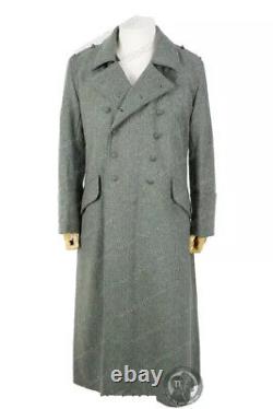 GERMAN ARMY M40 FIELD GREY WOOL GREATCOAT TRENCH COAT SIZE M WW2 Replica