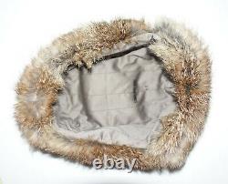 GERMAN ARMY WW2 REP EAST FRONT REAL RABBIT FUR USHANKA HAT Sz57 7 1/8